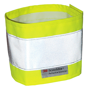 BRASSARD JAUNE FLUO REFLECHISSANT