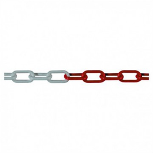 CHAINE PLASTIQUE Rouge/Blanc 8MM (le m)