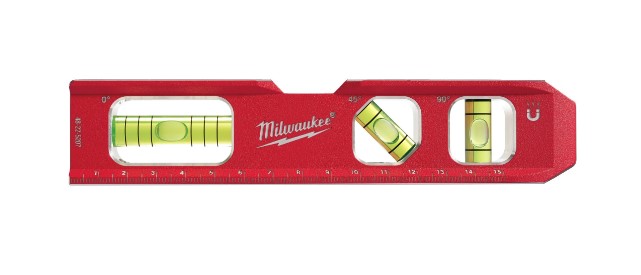 NIVEAU MAGNETIQUE 3 FIOLES BILLET 17CM MILWAUKEE