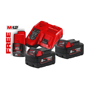 PACK M18 NRJ-502 - 2 batteries 18V 5Ah +chargeur