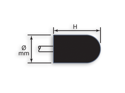 MEULE SUR TIGE CYLINDRIQUE BOUT ARRONDI