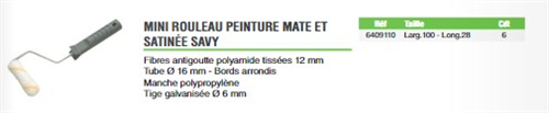 ROULEAU 100MM 'PATTE DE LAPIN' COMPLET