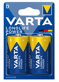 PILES VARTA ALKALINE LR20 D -BLISTER 2PCS