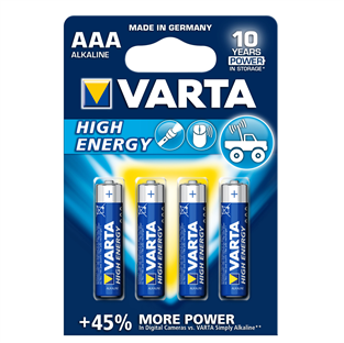 PILES VARTA ALKALINE LR3 AAA - BLISTER 4PCS