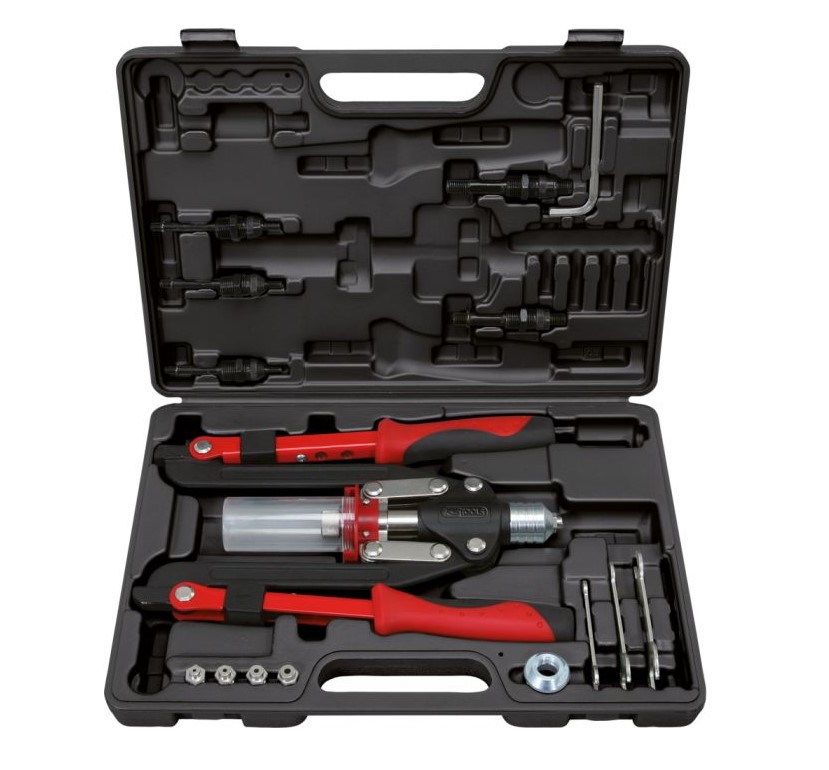 COFFRET PINCE RIVET ET ECROUS AVEUGLE 2 BRAS