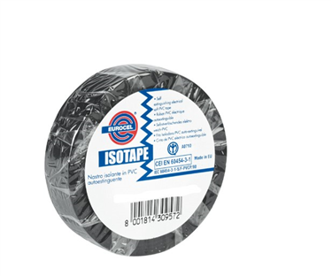 ADHESIF PVC PLASTIFIE NOIR ISOLANT 50MMX25M