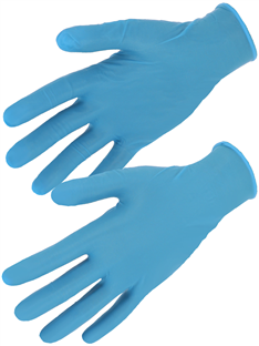 GANTS NITRILE JETABLE BLEU NON POUDRE (BOITE DE 100)