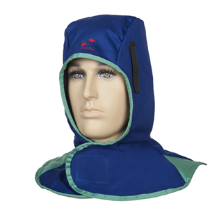 Cagoule Fire Fox flame retardant welding hood, blue
