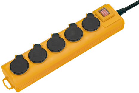 BLOCS 5 PRISES IP54 EXT A CLAPET + INTER