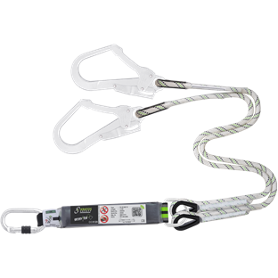 LONGE Y (DOUBLE) KRATOS 1m - DRISSE -  EQUIPEE + ABSORBEUR