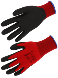 GANT TRICOT FIBRE ROUGE/NOIR NYMR15CFTN ENDUCTION PVC CFT