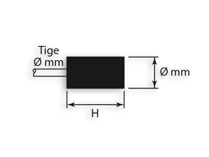 MEULE SUR TIGE CYLINDRIQUE BOUT PLAT