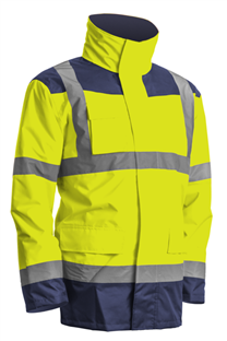 PARKA KANATA 4EN1 HV JAUNE FLUO/MARINE