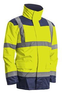 PARKA KANATA 4EN1 HV JAUNE FLUO/MARINE