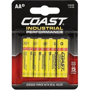 PILES COAST INDUSTRIAL ALCALINE LR6 AA - BLISTER 4 PCS