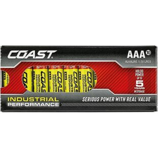 PILES COAST INDUSTRIAL ALCALINE LR3 AAA - BOITE 10 PCS