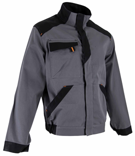 VESTE BRASURE 100% COTON T GRIS/NOIR