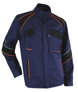 VESTE TRICOLORE HOUE MARINE/NOIR/ORANGE