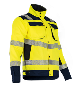 VESTE HV LMA REFLEXION JAUNE FLUO/ MARINE