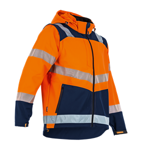 VESTE SOFTSHELL HV LMA CIBLE ORANGE FLUO/ MARINE