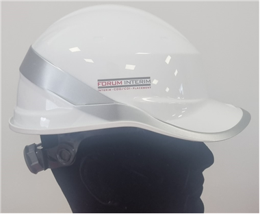 CASQUE DIAMOND BLANC AVEC LOGOS FORUM INTERIM
