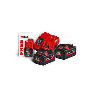 PACK M18 HNRG-552 - 2 batteries 18V 5.5 Ah Ht Rendement +chargeur
