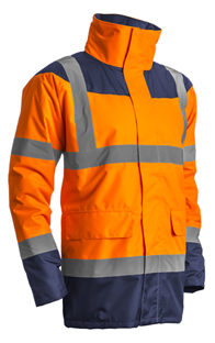 PARKA MATELASSEE Haute Visibilité KETA Orange FLUO/Marine