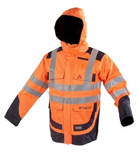 PARKA Multirisques Premium BREMEN Orange FLUO/Marine