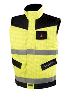 GILET sans manches  Multirisques Premium BOSTON JAUNE FLUO/MARINE