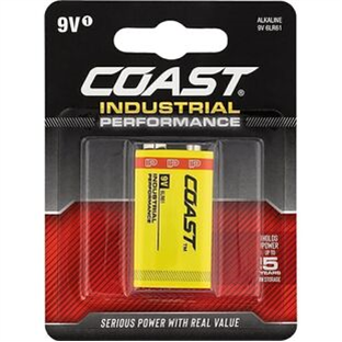 PILES COAST INDUSTRIAL ALCALINE LR61 9V - 1PC