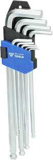 JEU DE 9 CLES 6 PANS MALES SPHERIQUE BRILLANT TOOLS