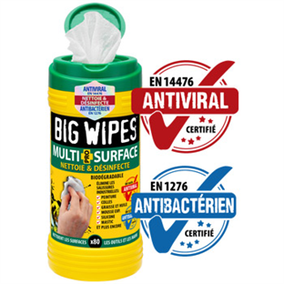 BOITE DE 80 LINGETTES BIG WIPES MULTI-SURFACES