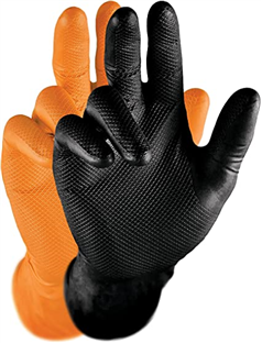 GANT JETABLE NITRILE NOIR TEXTURE GRIPPAZ (50)