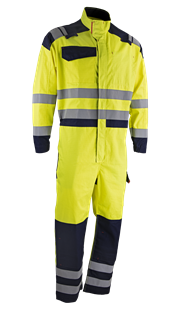 COMBINAISON MULTIRISQUE - PRATIC RANGE HV LMA NEUTRON JAUNE FLUO/ MARINE