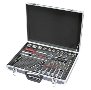 COFFRET DOUILLES 1/4 - 1/2 + CLES MIXTES 83PCS