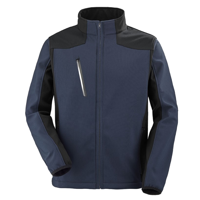 VESTE SOFTSHELL 2EN1 TEREK MARINE/NOIR
