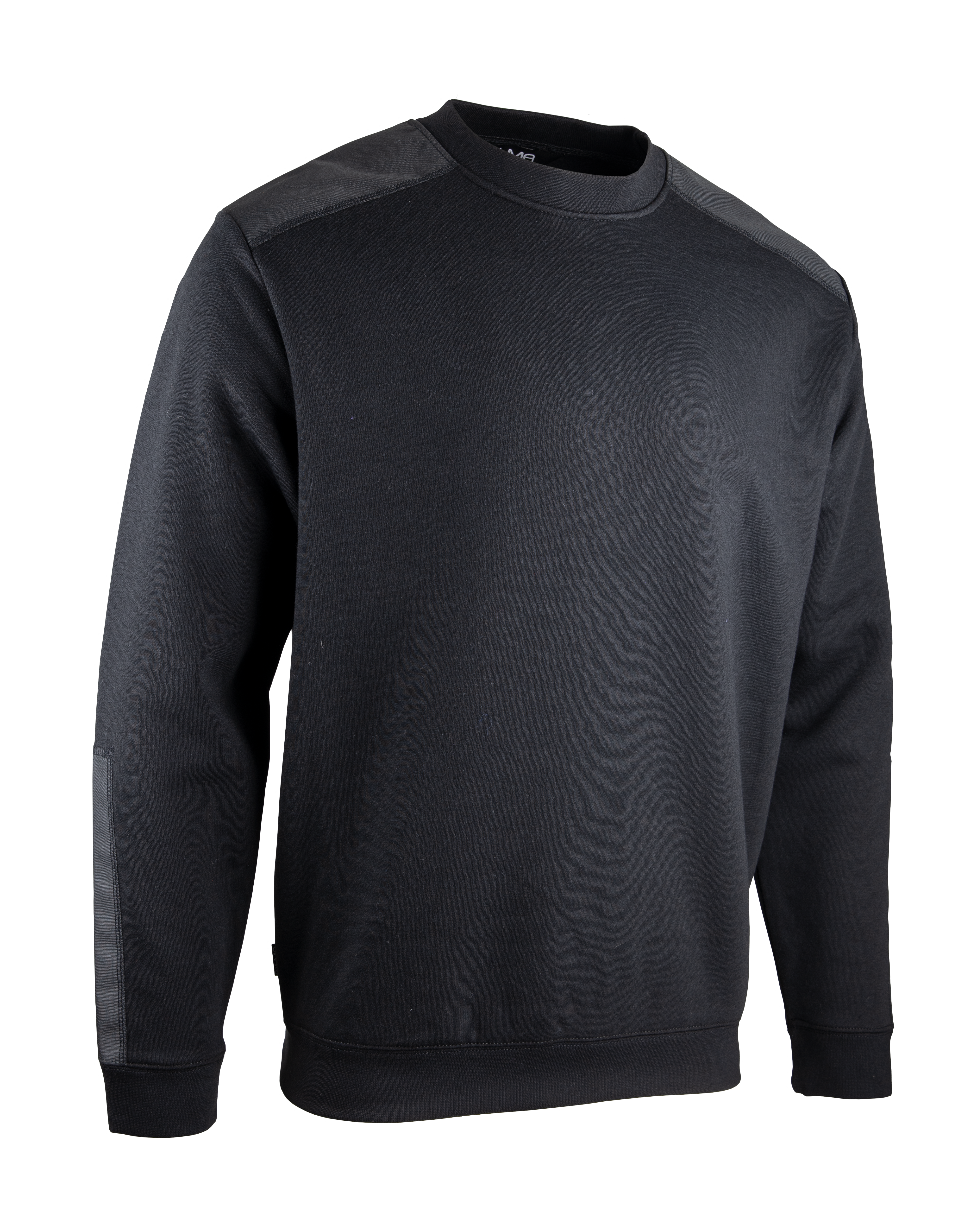 SWEAT COL ROND BI-MATIERE BRUXELLES NOIR