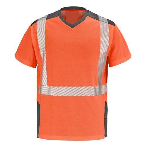 TEE SHIRT MANCHES COURTES HV XP CEPOVETT GHARBI ORANGE FLUO/GRIS CHARCOAL